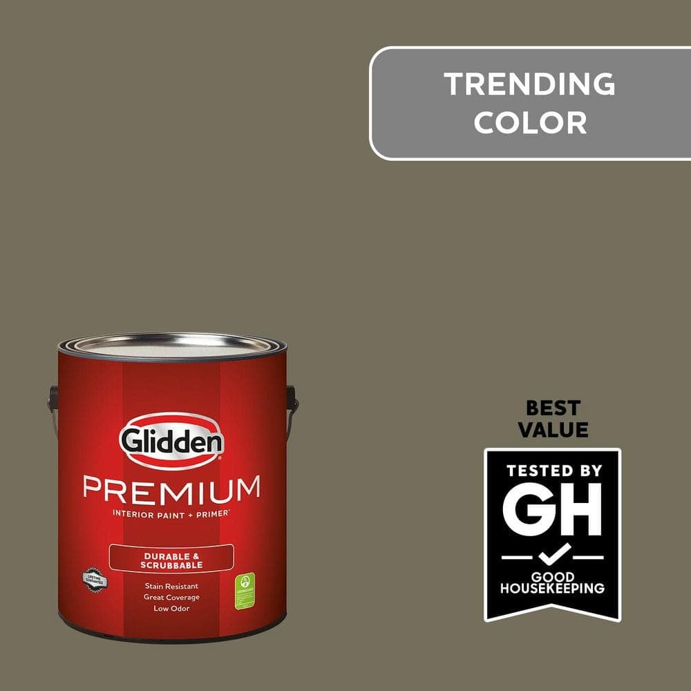 Glidden Premium 1 gal. PPG1028-6 Momentum Eggshell Interior Latex Paint (1)