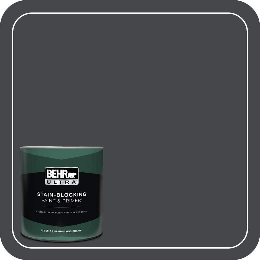 BEHR ULTRA 1 qt. #PPU26-23A Dark Secret Semi-Gloss Enamel Exterior Paint & Primer