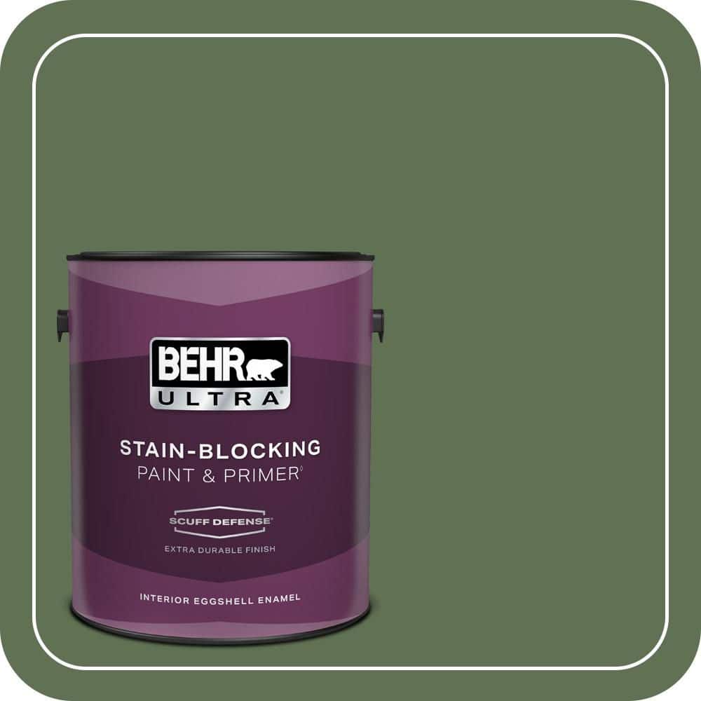 BEHR ULTRA 1 gal. #QE-39 Willow Leaf Extra Durable Eggshell Enamel Interior Paint & Primer