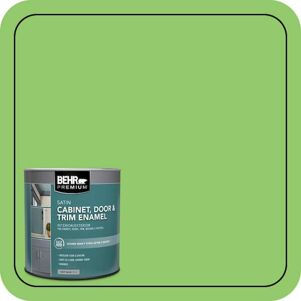 BEHR PREMIUM 1 qt. #430B-5 Apple Orchard Satin Enamel Interior/Exterior Cabinet, Door & Trim Paint (2)