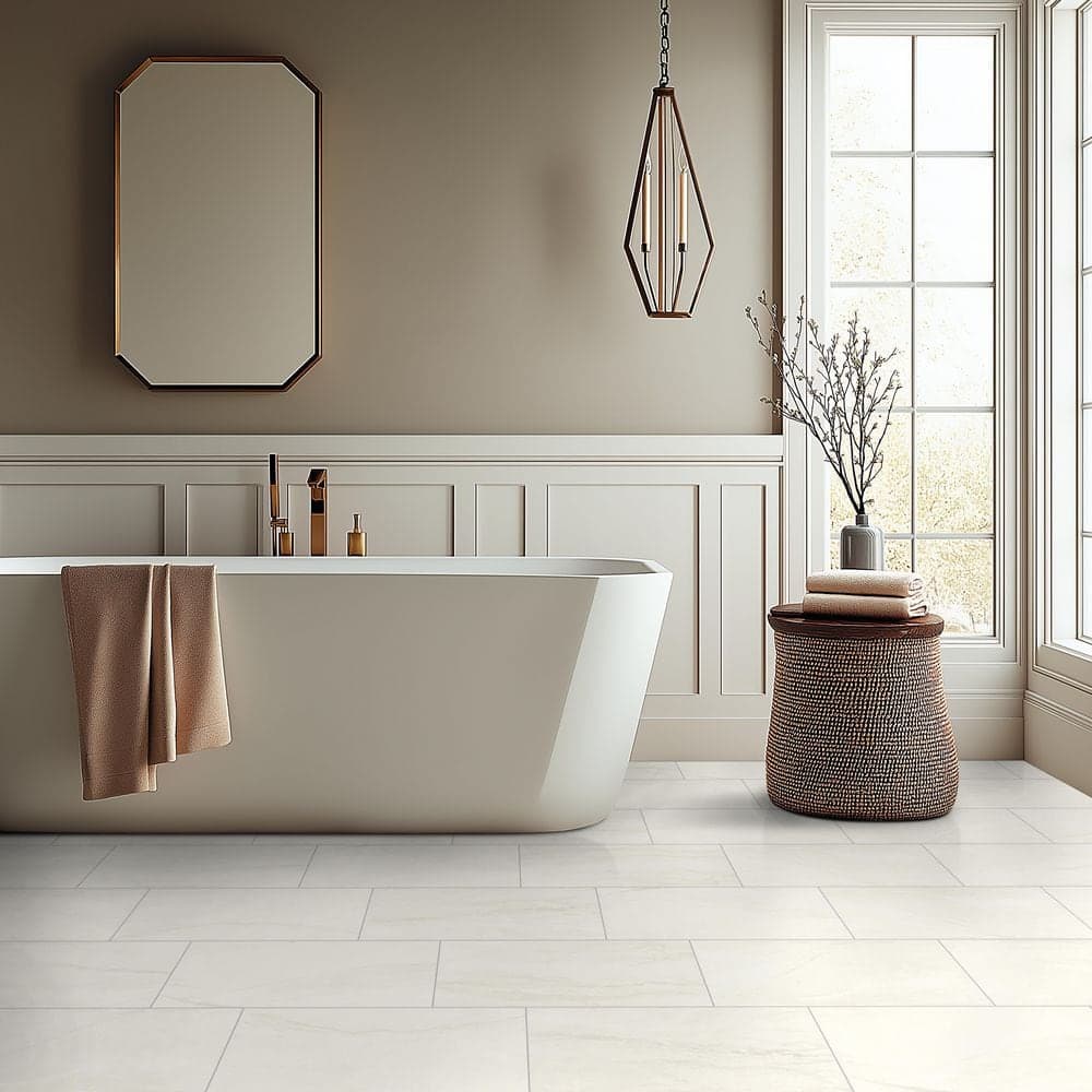 MSI Alexandra White 12 in. x 24 in. Matte Porcelain Marble Look Floor and Wall Tile (2 sq. ft./Each) (3)