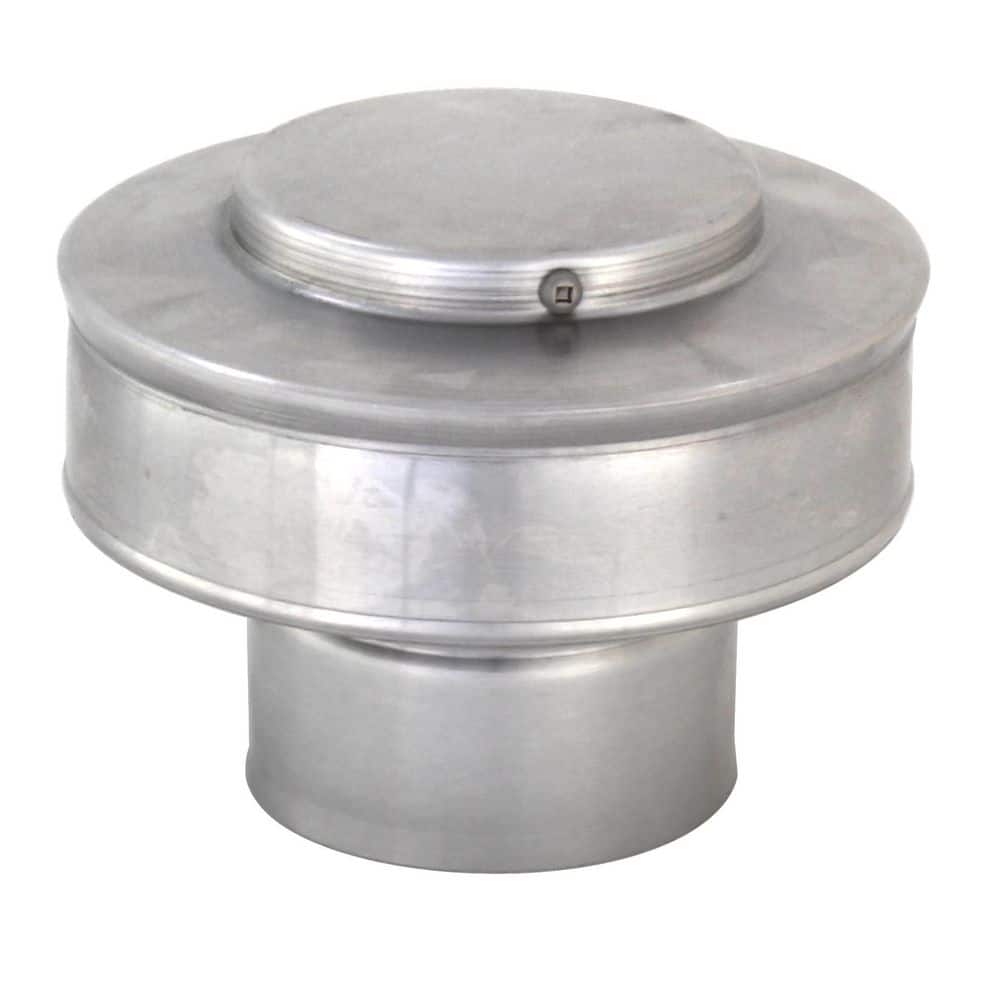 Active Ventilation 3 in. Dia Aluminum Vent Pipe Cap in Mill Finish