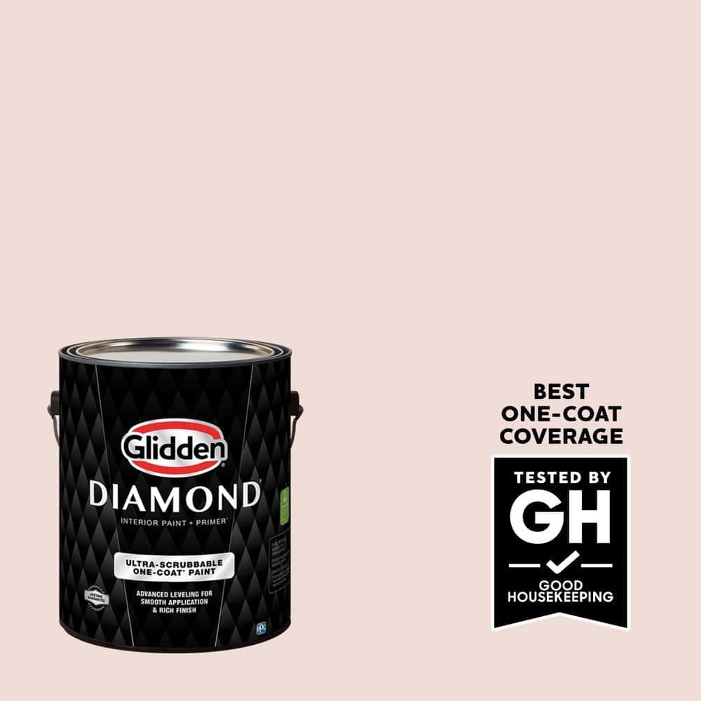 Glidden Diamond 1 gal. PPG1066-2 Slightly Peach Ultra-Flat Interior Paint with Primer
