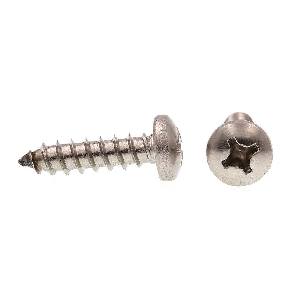 Prime-Line #14 X 1 in. Grade 18-8 Stainless Steel Phillips Drive Pan Head Self-Tapping Sheet Metal Screws (100-Pack) (2)
