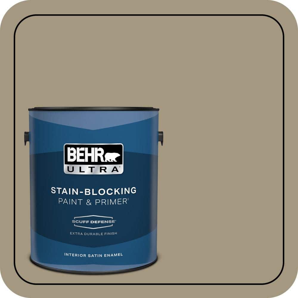 BEHR ULTRA 1 gal. #N330-5 Livingston Extra Durable Satin Enamel Interior Paint & Primer