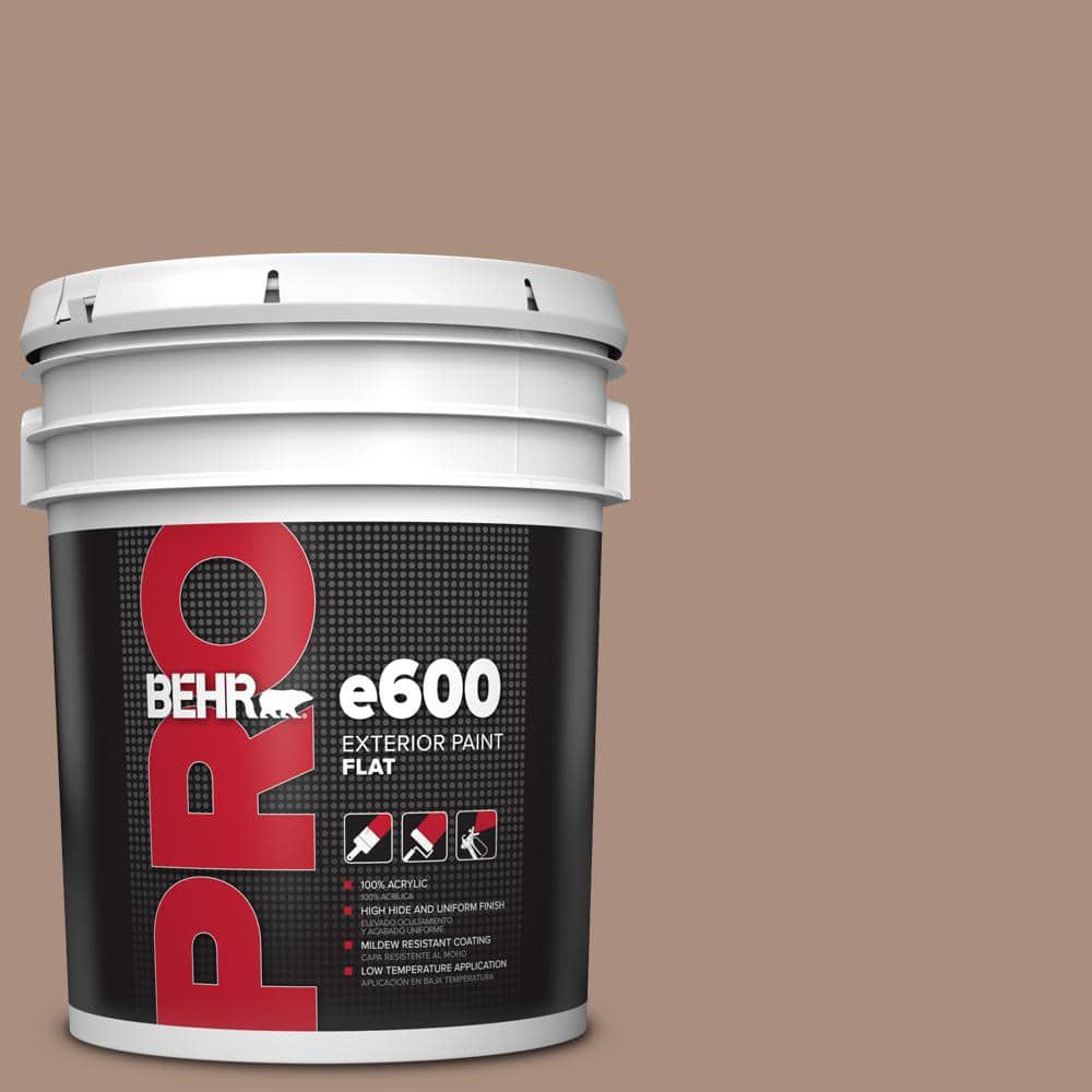 BEHR PRO 5 gal. #BNC-13 Cozy Cocoa Flat Exterior Paint