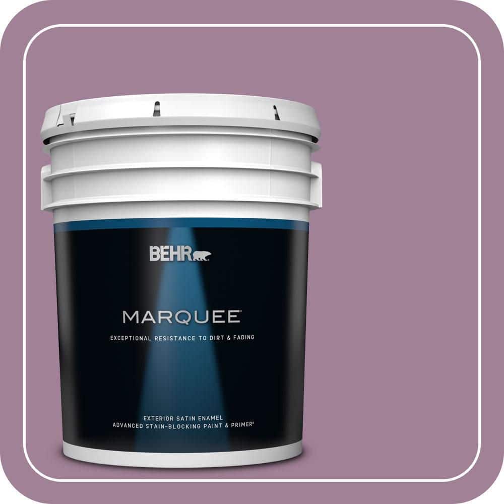 BEHR MARQUEE 5 gal. #PMD-82 Violet Bouquet Satin Enamel Exterior Paint & Primer