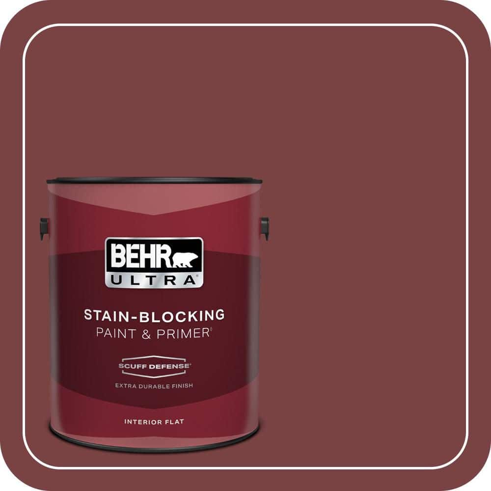 BEHR ULTRA 1 gal. #S-H-140 Cinnamon Cherry Extra Durable Flat Interior Paint & Primer (1)