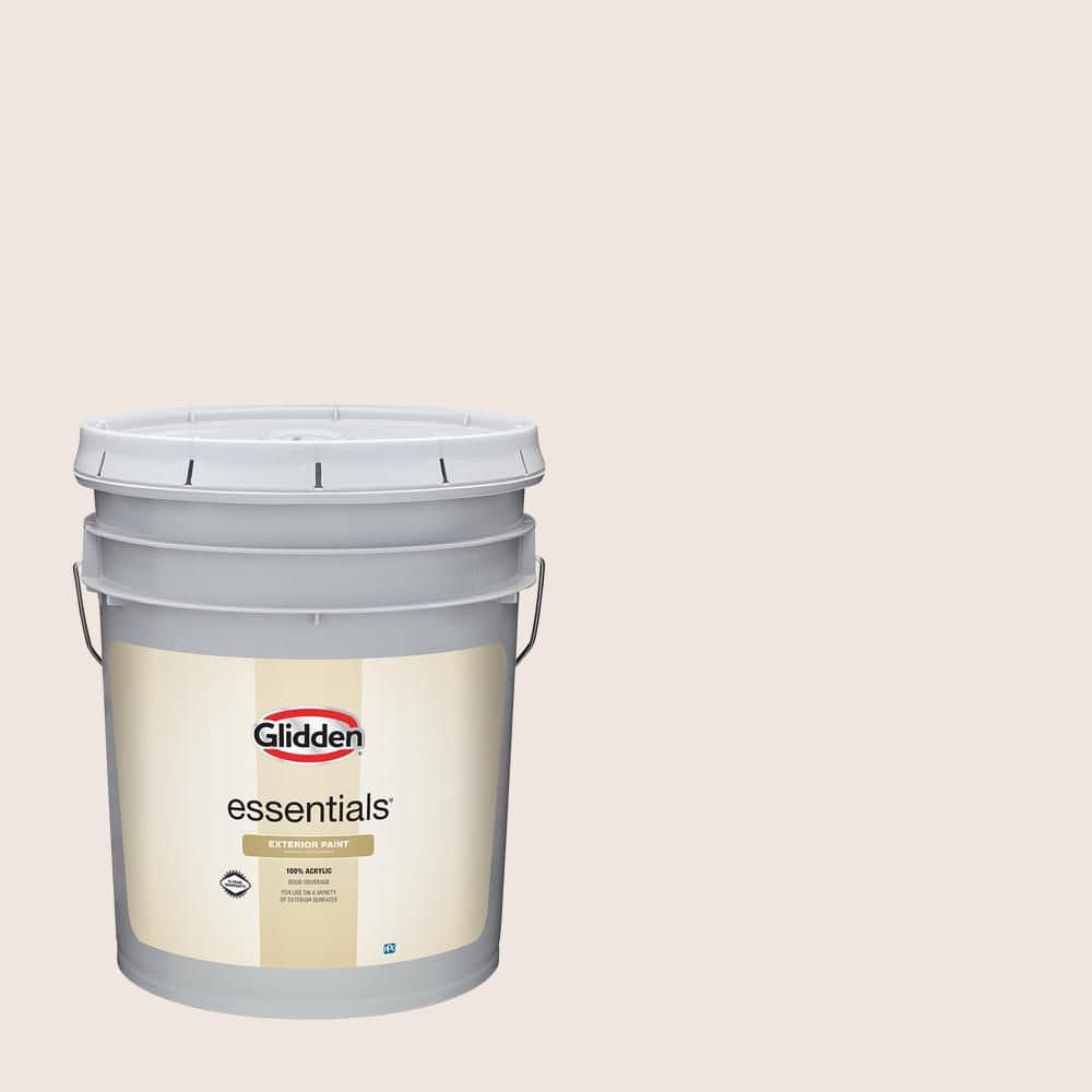 Glidden Essentials 5 gal. PPG1061-1 Irish Cream Flat Exterior Paint