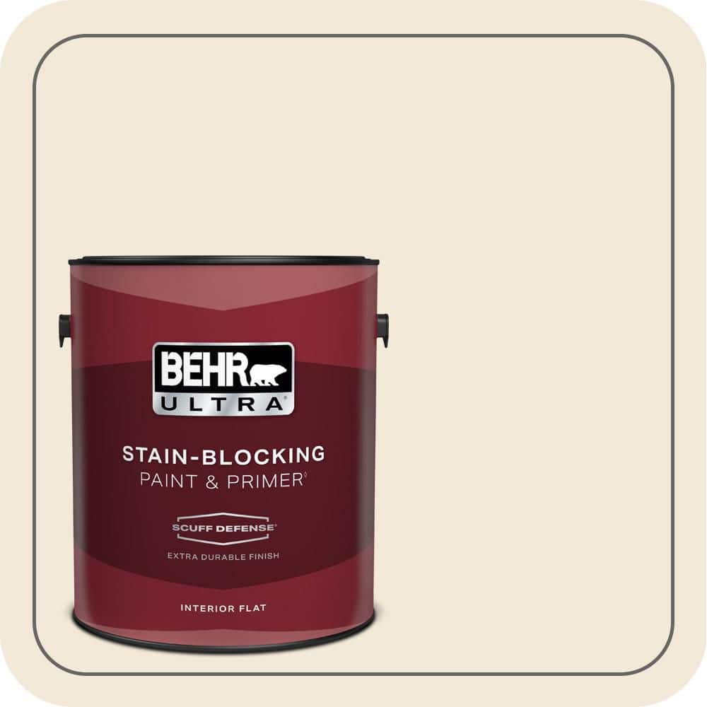BEHR ULTRA 1 gal. #PPH-06 Rice Drink Extra Durable Flat Interior Paint & Primer