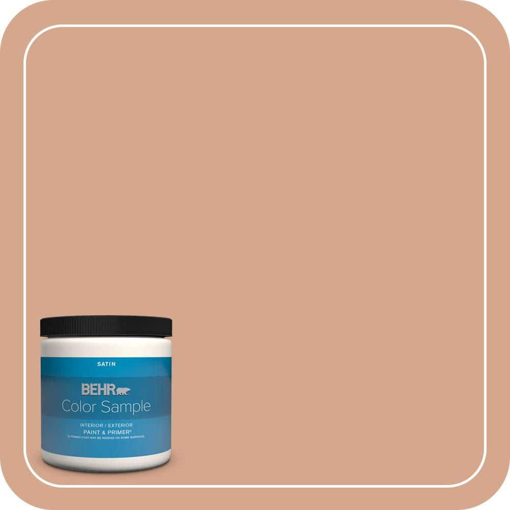 BEHR PREMIUM PLUS #MQ1-30 Peachy Confection One-Coat Hide Enamel Interior Stain-Blocking Paint and Primer (1)
