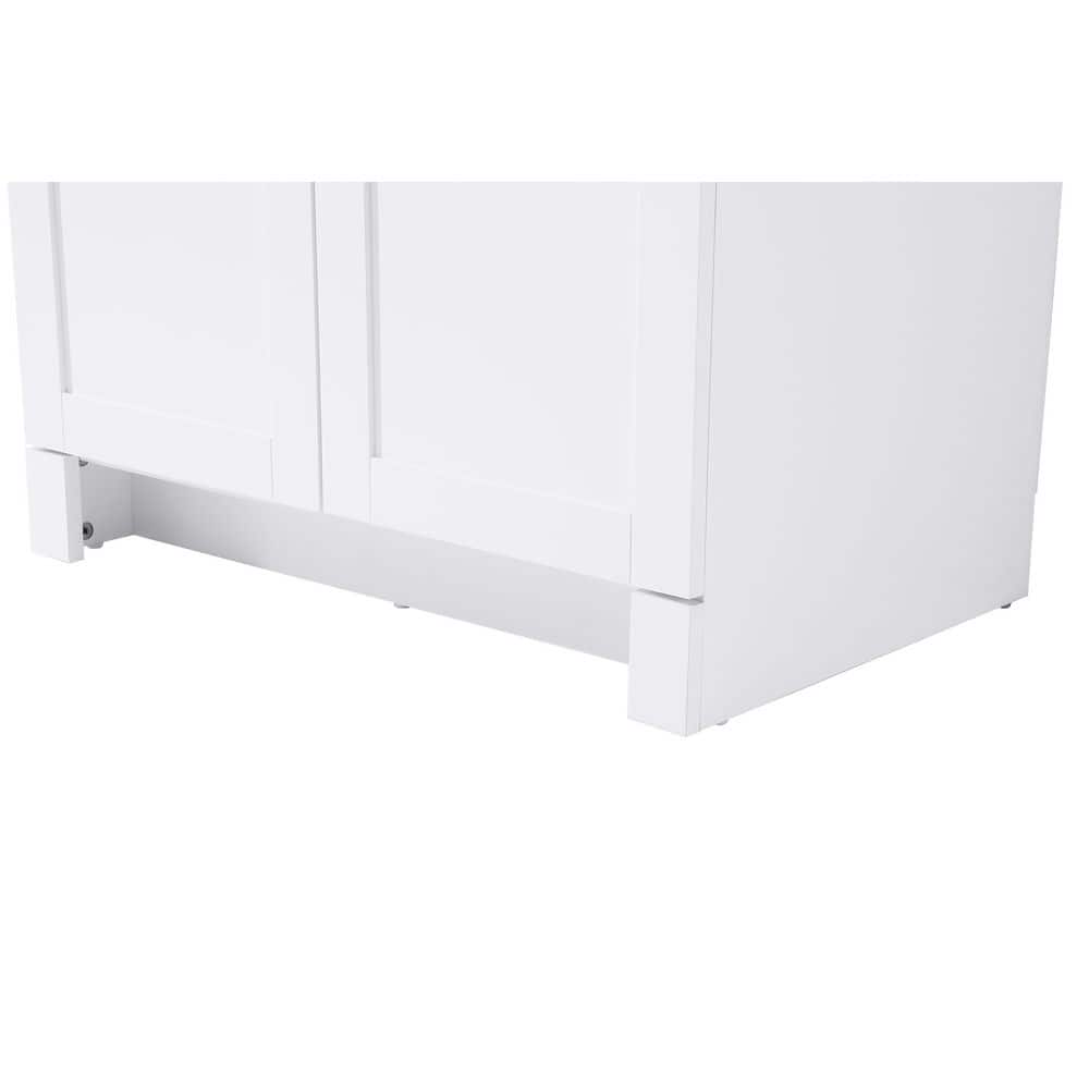 TIMELESS HOME 28 in. W x 18 in. D x 65 in. H White Freestanding Linen Cabinet (2)