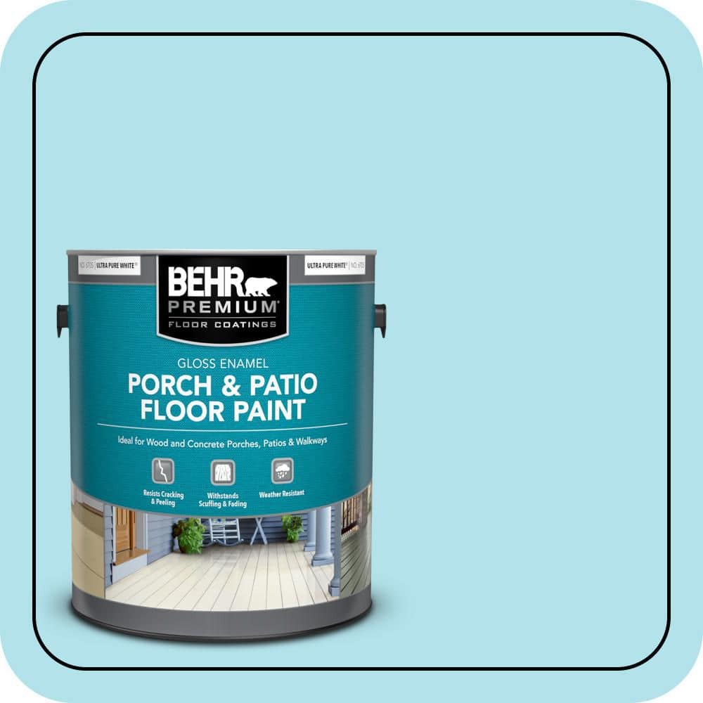 BEHR PREMIUM 1 gal. #P480-2 Crystal Falls Gloss Enamel Interior/Exterior Porch and Patio Floor Paint