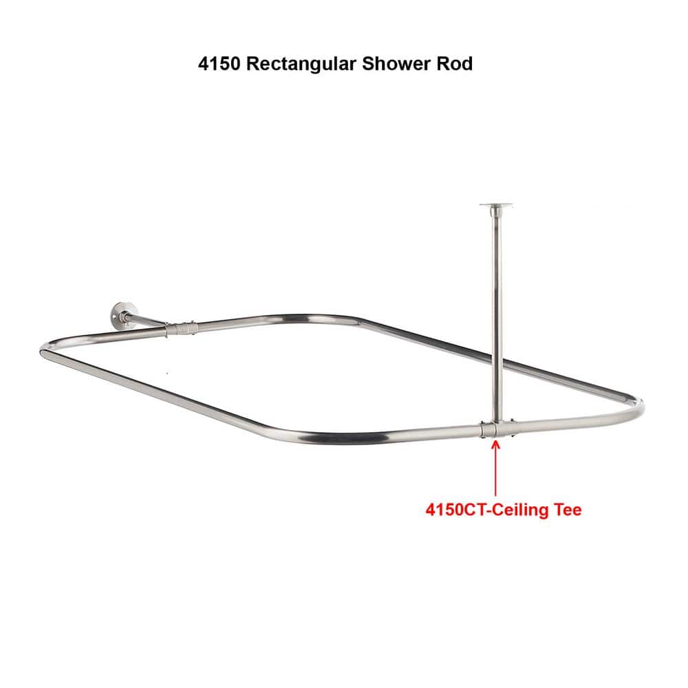 Barclay Products 1 in. Brass Ceiling Tee for 4150 Shower Rod in Polished Chrome (3)