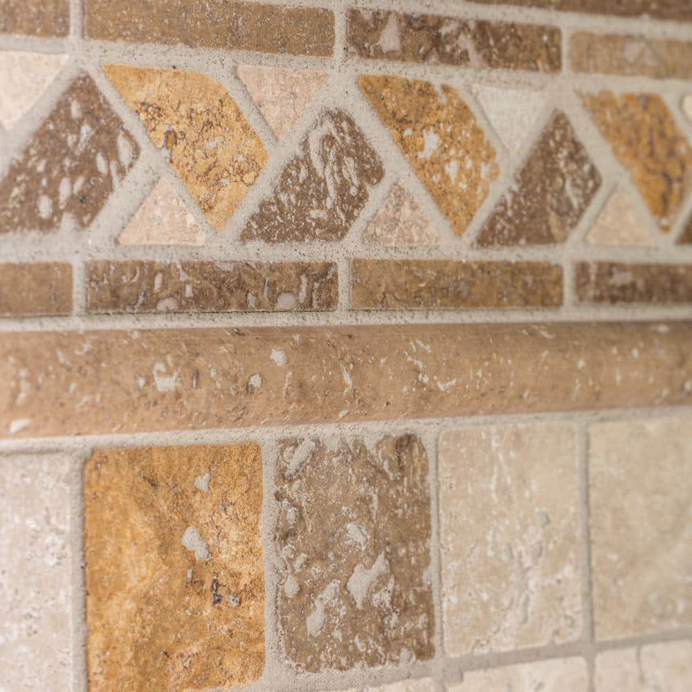 Jeffrey Court Travertine Medley Beige 12 in. x 12 in. Cream/Taupe Honed Travertine Floor and Wall Mosaic Tile (1 sq. ft./Each) (4)