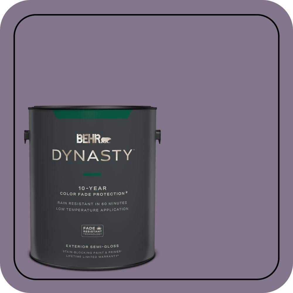 BEHR DYNASTY 1 gal. #S100-5 Purple Potion Semi-Gloss Enamel Exterior Stain-Blocking Paint & Primer