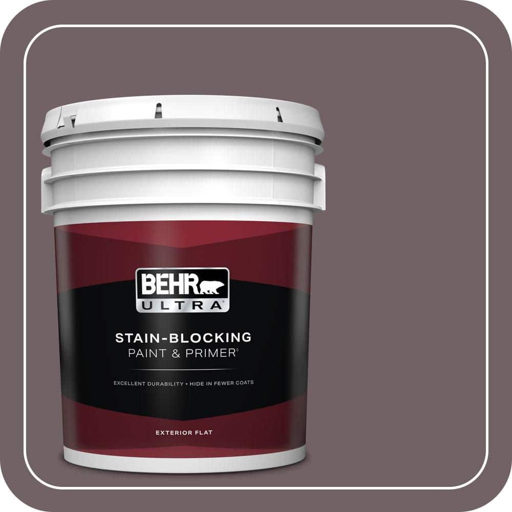 BEHR ULTRA 5 gal. #N110-6 Dignified Purple Flat Exterior Paint & Primer