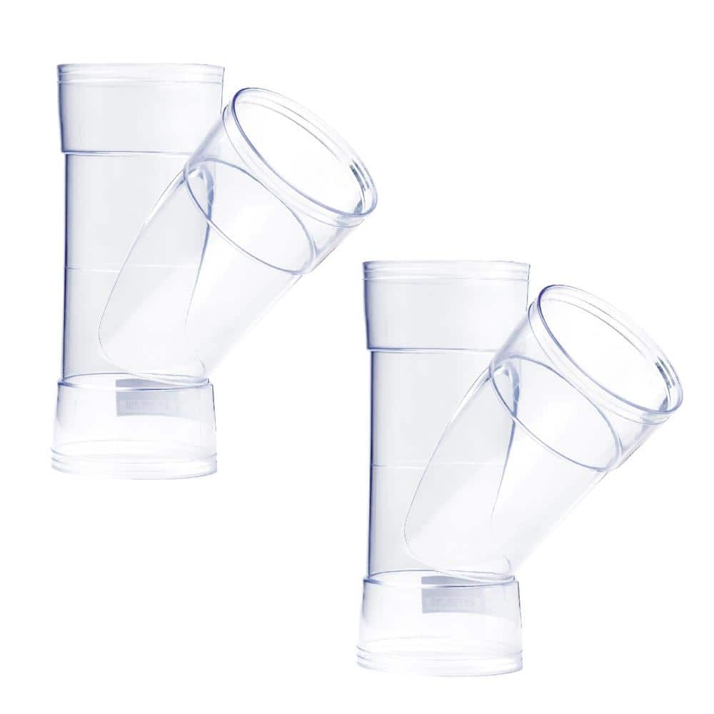 ‎POWERTEC 4 in. ID Y Fitting for 4 in. OD Dust Collection Pipes, Adapters and Fittings (2-Pack) (1)