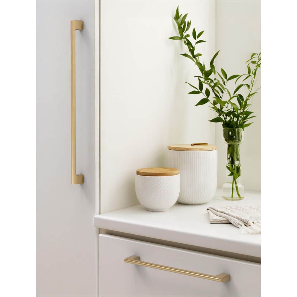 Amerock Riva 12 in. (305mm) Center-to-Center Champagne Bronze Modern Appliance Pull (2)