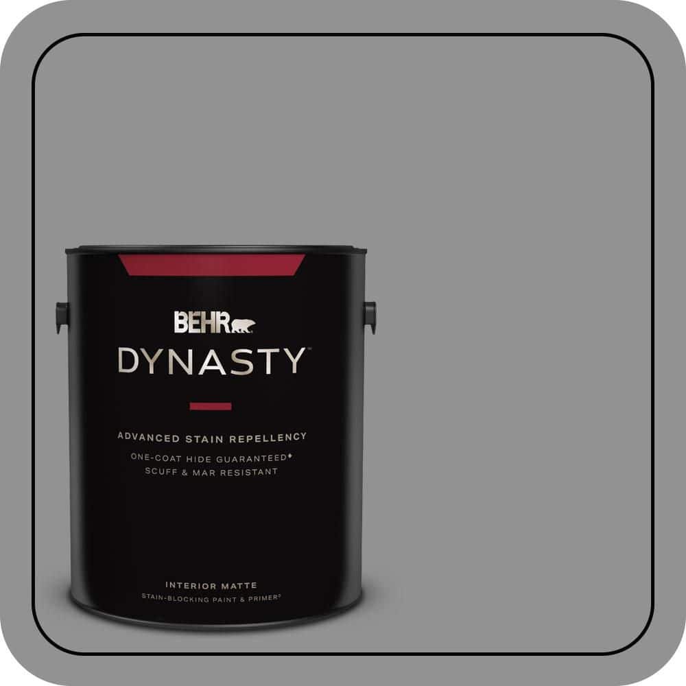 BEHR DYNASTY 1 gal. #N520-4 Cool Ashes One-Coat Hide Matte Interior Stain-Blocking Paint & Primer