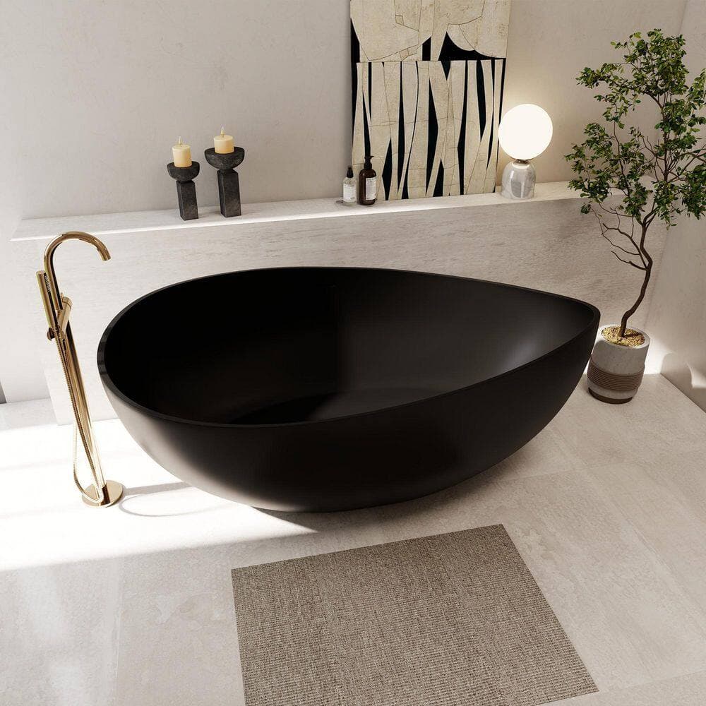Altair Vespa 39 in. Soaking Bathtub with Center Drain (2)