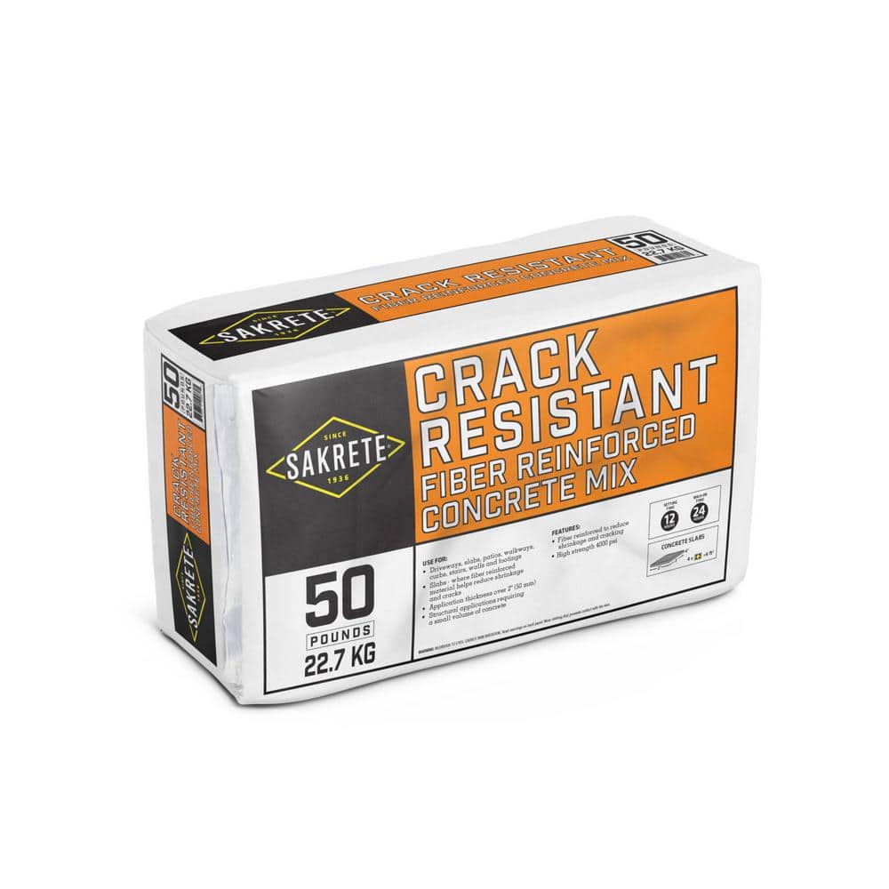 SAKRETE 50 lbs. Crack Resistant Fiber Reinforced Concrete Mix