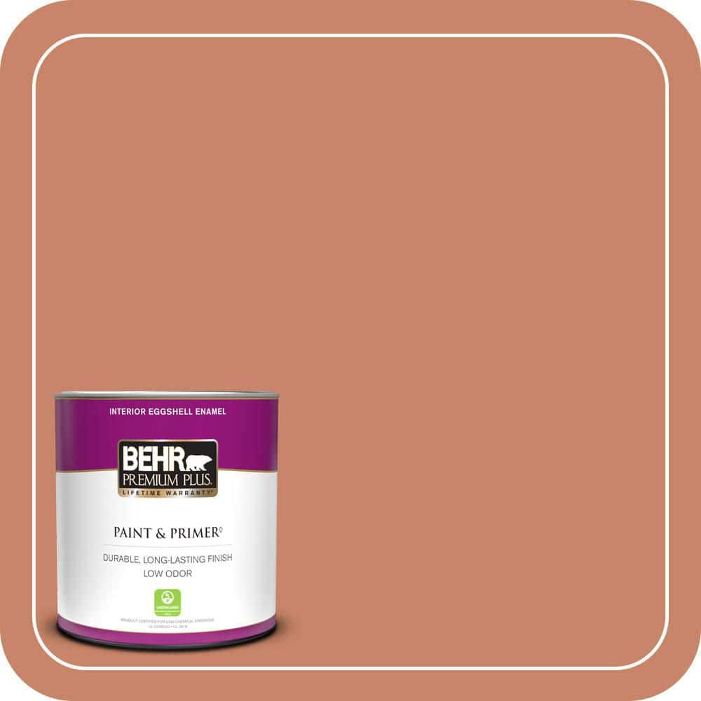 BEHR PREMIUM PLUS #MQ4-39 Cabana Melon Enamel Interior/Exterior Paint & Primer Color Sample (1)