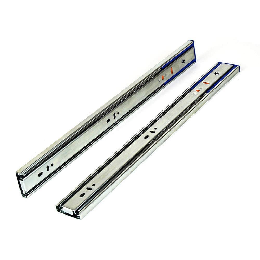 Unbranded 22 in. Side Mount Soft Close Full Extension Ball Bearing Drawer Slide with Installation Screws 10-Pairs (20 Pieces)