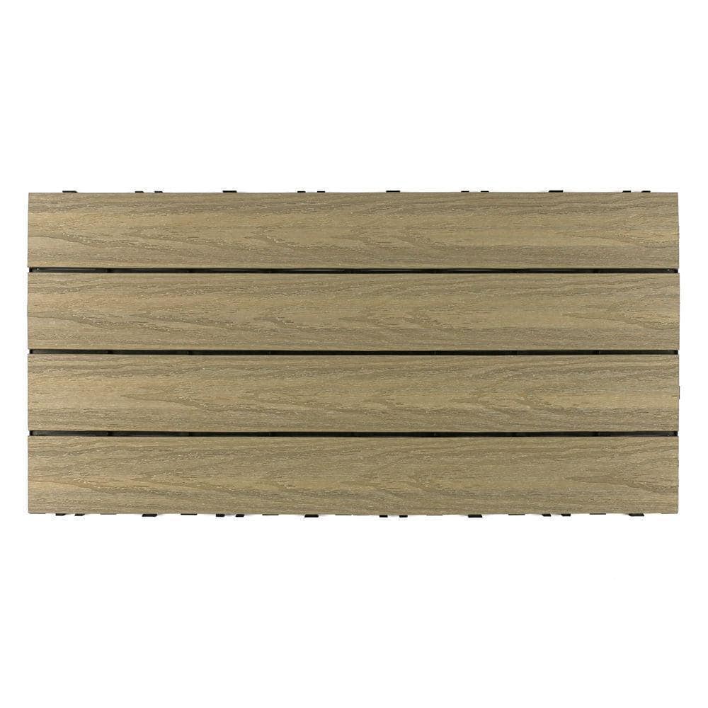 NewTechWood UltraShield Naturale 1 ft. 2 ft. Quick Deck Outdoor Composite Deck Tile (20 sq. Per Box)