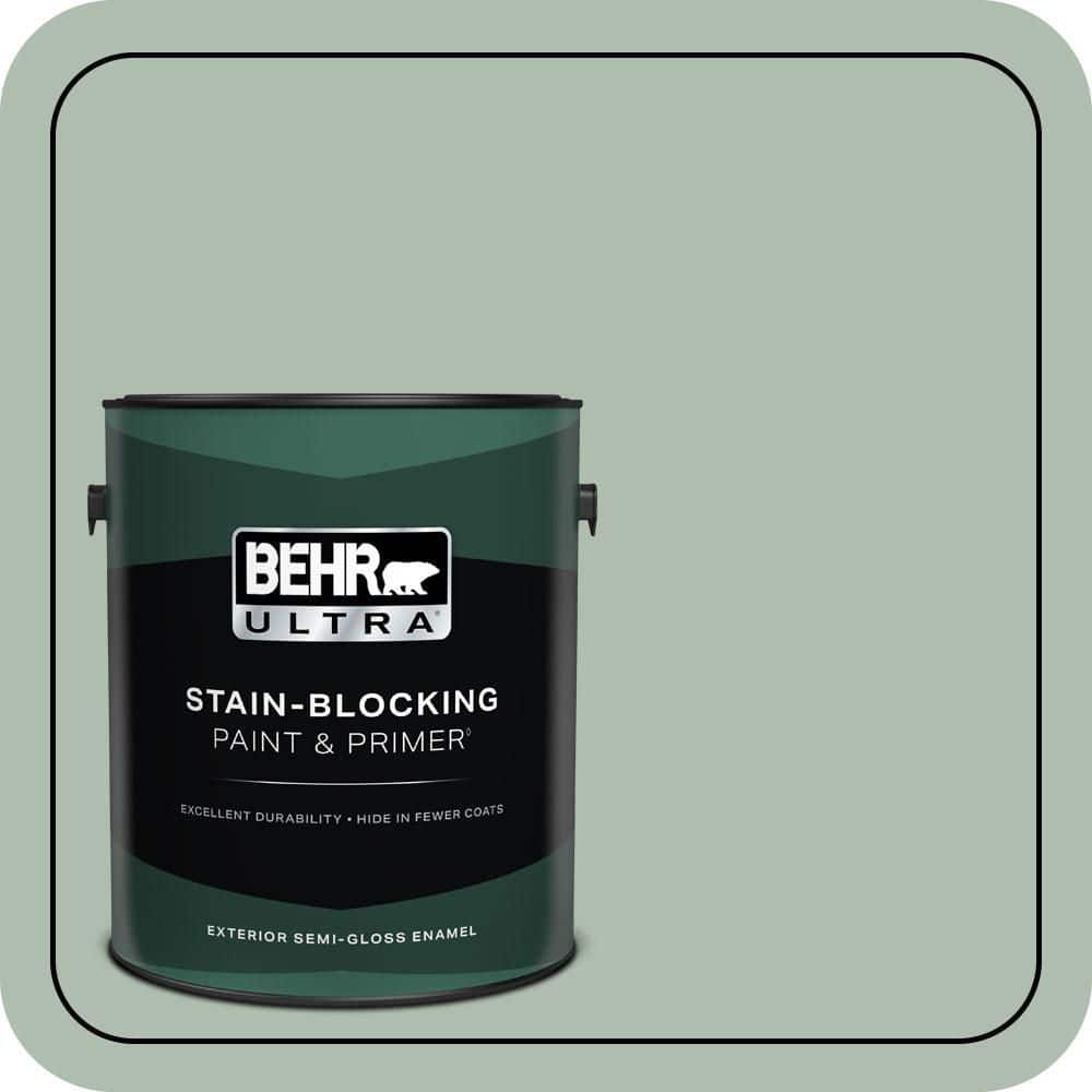 BEHR ULTRA 1 gal. #450E-3 Southern Breeze Semi-Gloss Enamel Exterior Paint & Primer