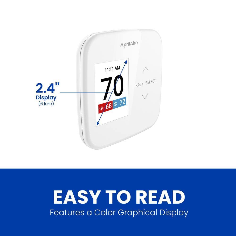AprilAire S86NMUPR 7-Day Universal Programmable Thermostat with Color Screen and Humidity/Ventilation Control (3)