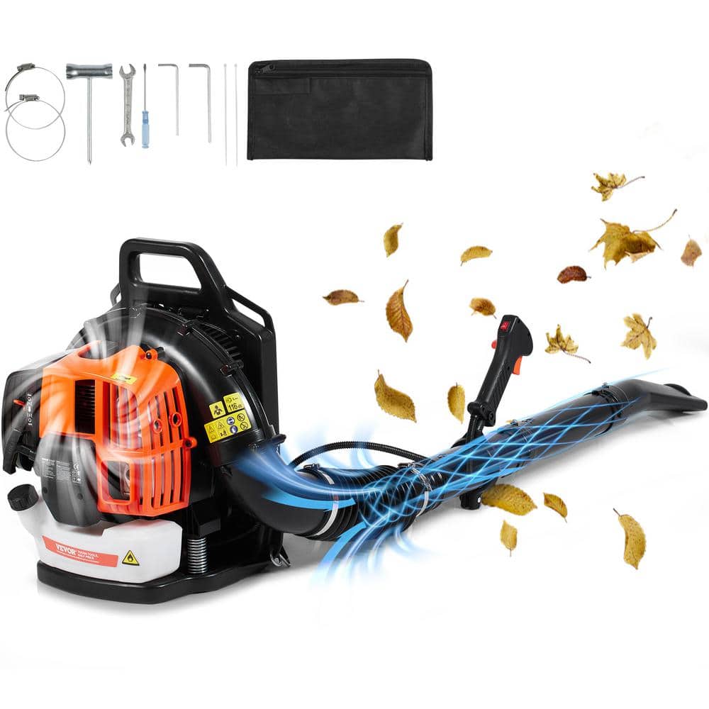 VEVOR Backpack Leaf Blower, 20.1 in. x 61 in. Universal Stationary Pipe Stand 63 CC 2-Cycle Gas Leaf Blower 2025 update (1)