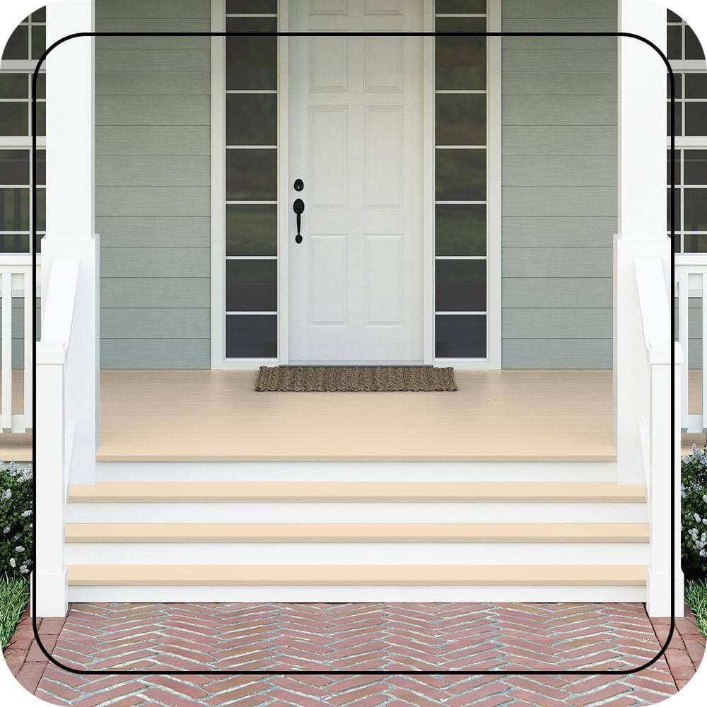 BEHR PREMIUM 1 gal. #M250-1 Frosting Cream Textured Low-Lustre Enamel Interior/Exterior Porch and Patio Anti-Slip Floor Paint (3)