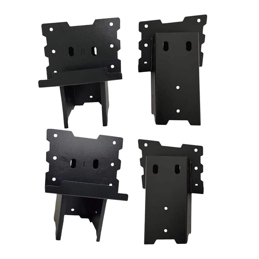 Afoxsos Steel Black Multi-Use Angle Brackets for Outdoor Platforms and Deer Stands (4-Pack) (1)