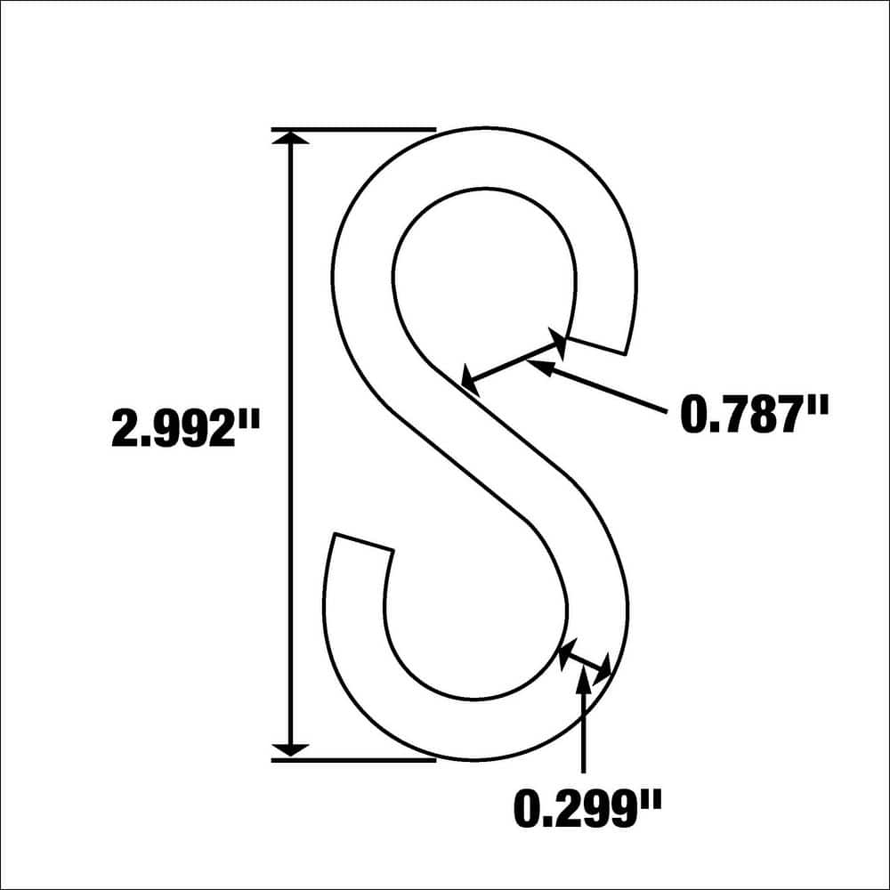 Everbilt 5/16 in. x 3 in. Zinc S-Hook (3)