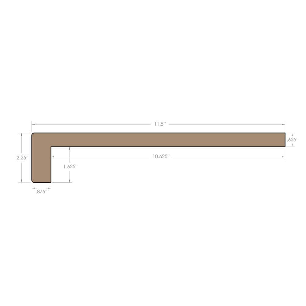 Stairtek Retread 0.625 in. x 11.5 in. x 42 in. Unfinished Red Oak No Return Square Edge Stair Tread (2)