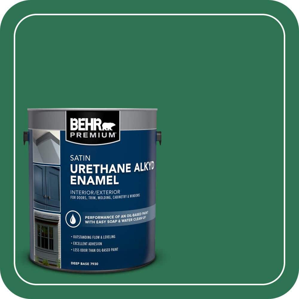 BEHR PREMIUM 1 gal. #P420-7 Crown Jewel Urethane Alkyd Satin Enamel Interior/Exterior Paint
