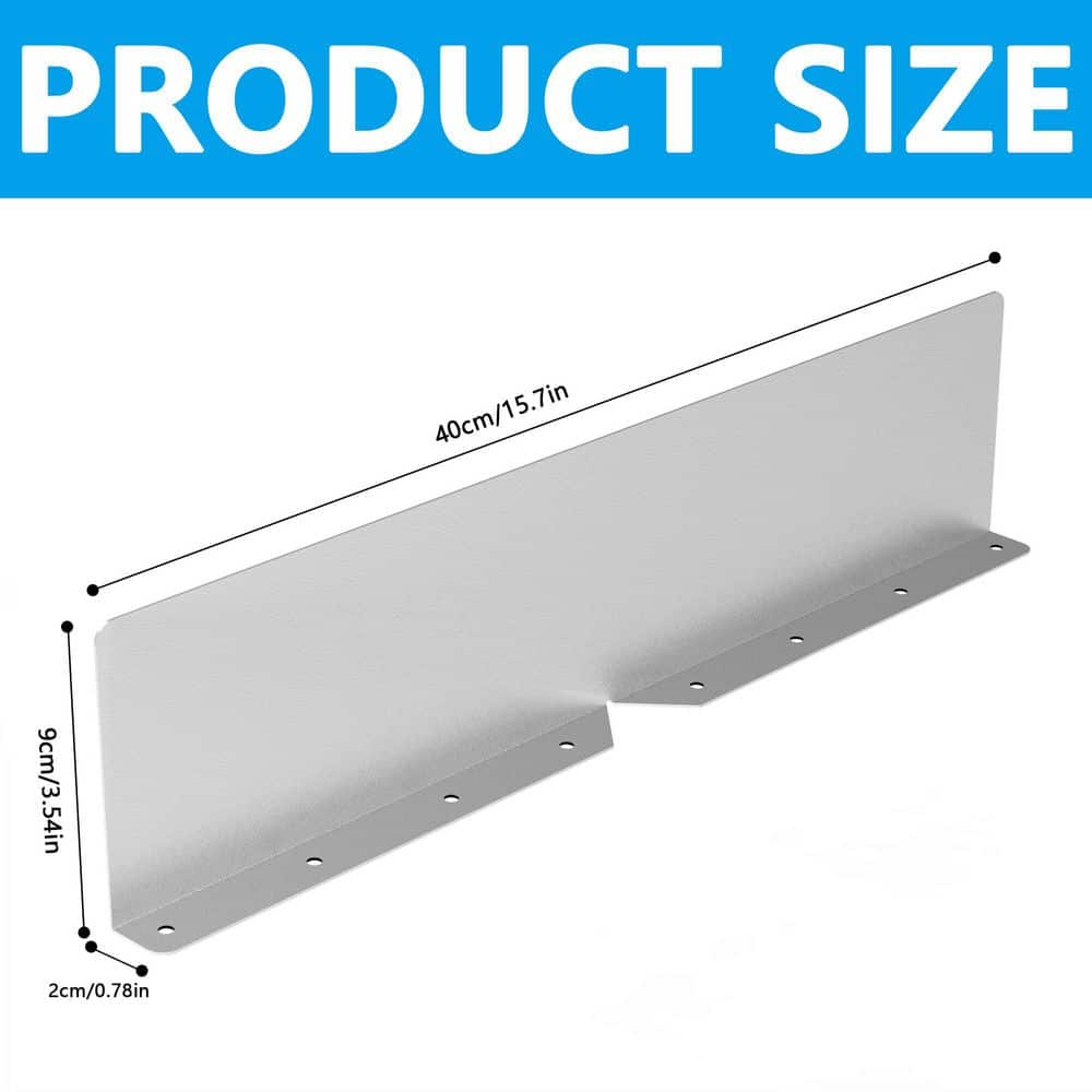 Laybus 15.7 in. x 3.54 in. Gutter Valley Splash Guard, Diverter Roof Rain Diverter for House Shingle Roofs Corner, 2 Pcs (2)