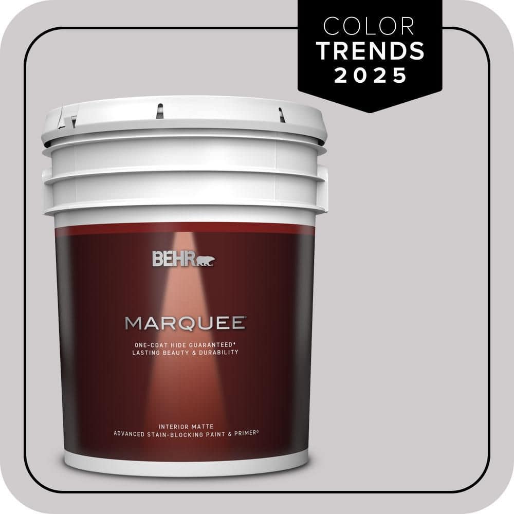 BEHR MARQUEE 5 gal. #MQ3-28 Rock Crystal One-Coat Hide Matte Interior Paint & Primer
