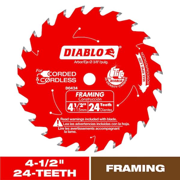 DIABLO 4-1/2in. x 24-Tooth Framing Trim Circular Saw Blade for Wood (2)