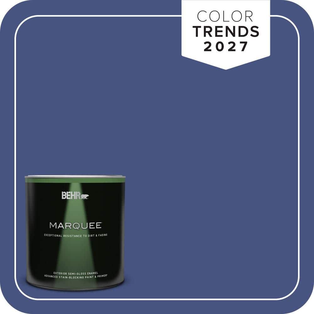 BEHR MARQUEE 1 qt. #PPU15-02 Mozart Semi-Gloss Enamel Exterior Paint & Primer