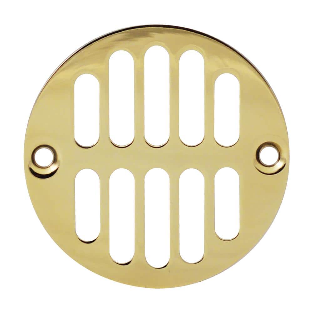 Westbrass Round Brass Shower Strainer Grid Drain Cover with Crown Ring (4)