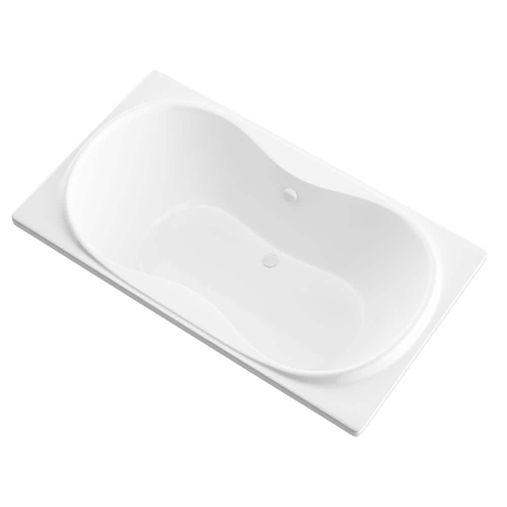 Universal Tubs Star Series 72 in. x 42 in. Rectangular Soaking Bathtub with Center Drain and Marine Grade Acrylic in Glossy White (1)