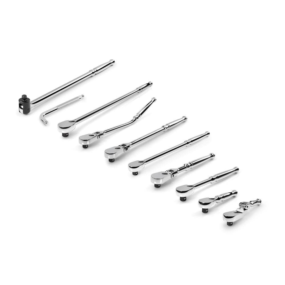 TEKTON 3/8 in. Drive Ratchet, L-Handle, and Breaker Bar Set (10-Piece) (2)