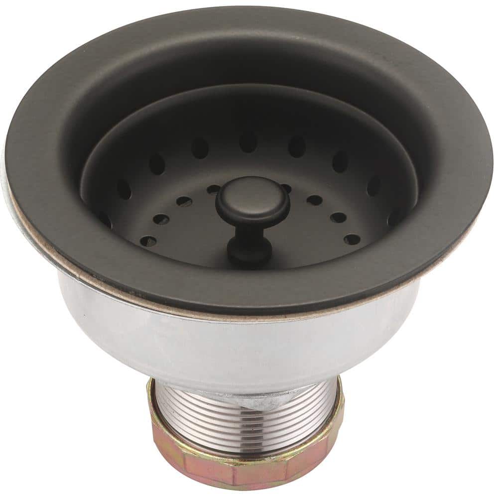 OLYMPIA 4.44 in. W Grid Kitchen Sink Drain in Matte Black