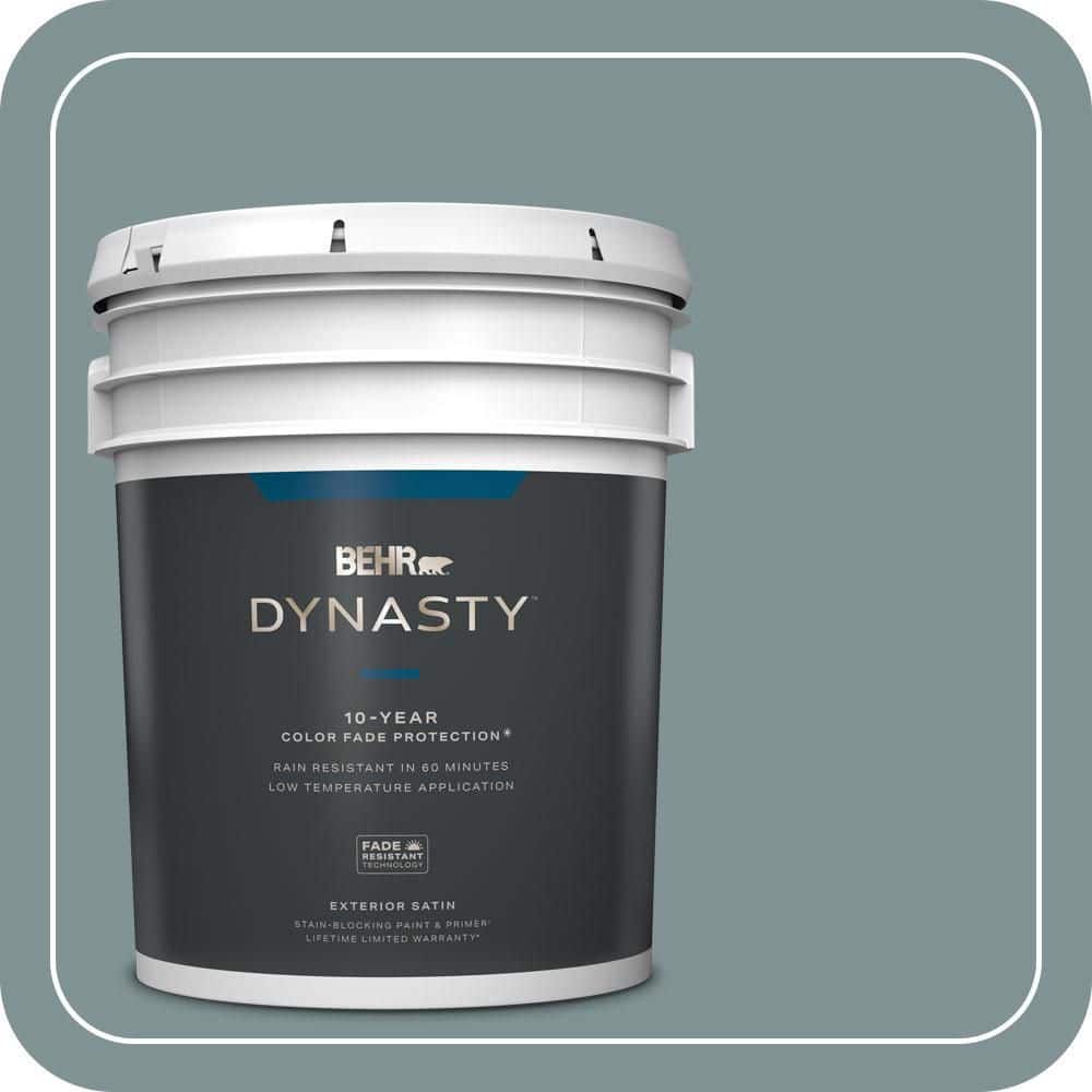 BEHR DYNASTY 5 gal. #QE-53 Raindance Satin Enamel Exterior Stain-Blocking Paint & Primer
