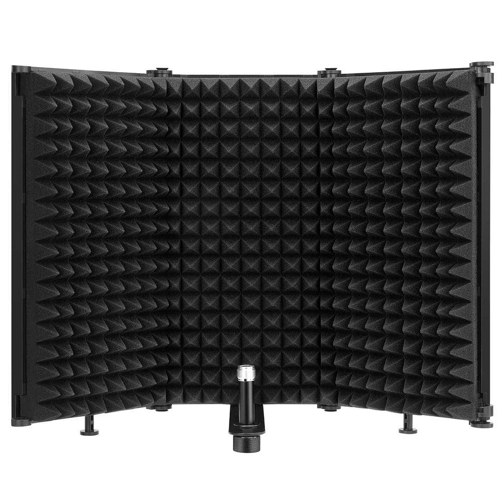 Laybus 17.8 in. x 12.8 in. Microphone Isolation Shield, Foldable Mic Shield with Triple Sound Insulation, Enduring and Safety