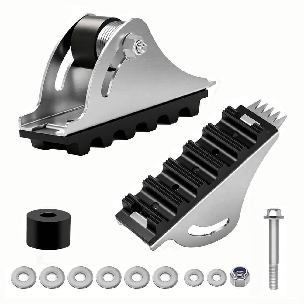 Helhom 2-Pack Ladder Feet Replacement for Extension Ladder, Replacement Anti-Skid Shoe Kit for Aluminium Ladder (1)