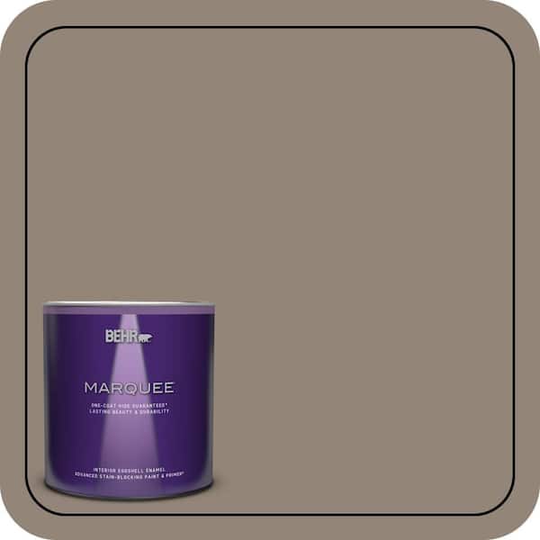 BEHR MARQUEE 1 qt. #N220-5 Ottertail One-Coat Hide Eggshell Enamel Interior Paint & Primer (2)