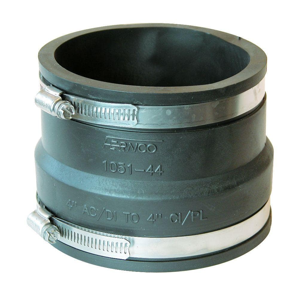 Fernco 4 in. Ductile Iron and Asbestos Cement x 4 in. DWV Flexible PVC Coupling (1)
